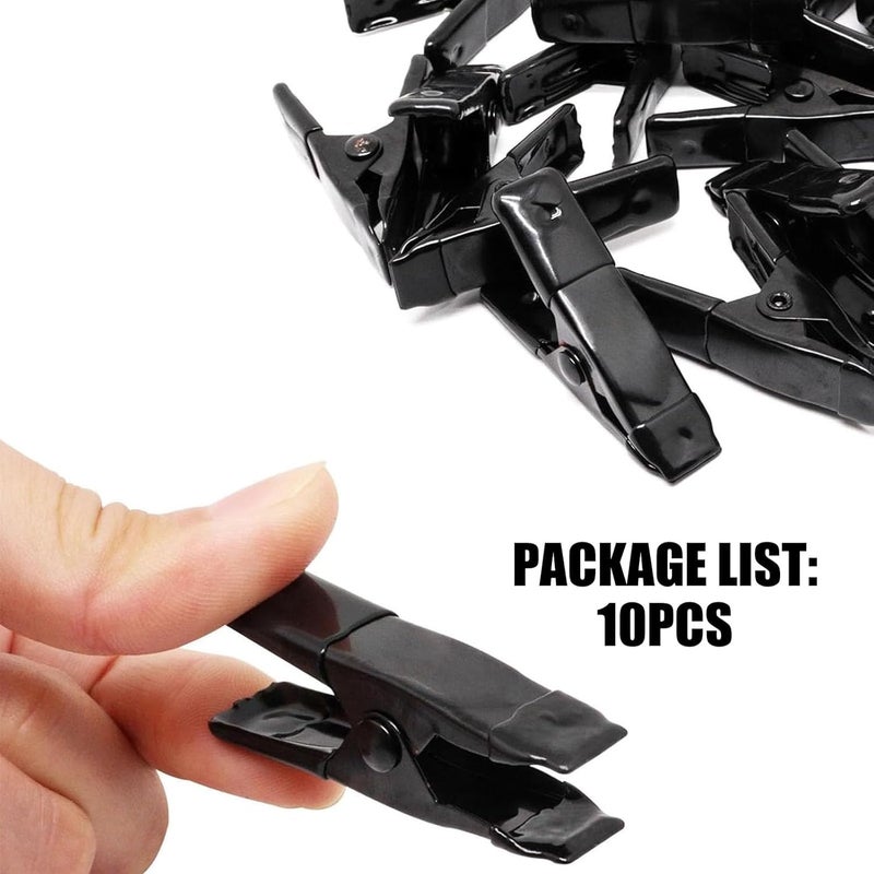 GDFYMI 10Pcs Spring Clamps Metal Small Clamps Backdrop Clips Clamps for Backdrop Balloon Archfor Black 2 Inch - Image 4